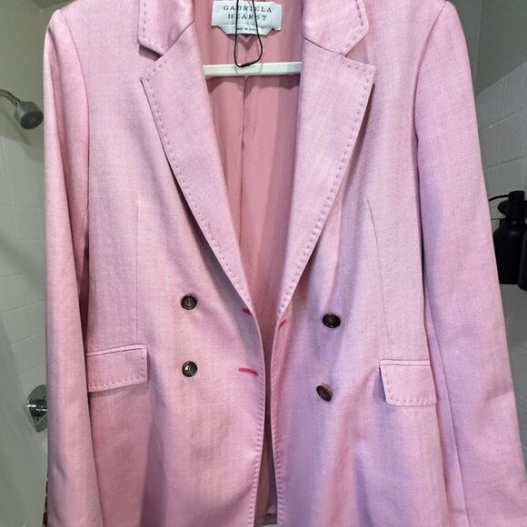 Gabriela Hearst Double-Breasted Silk & Wool Blazer. Italian Tailoring, Size 8 - Picture 1 of 9